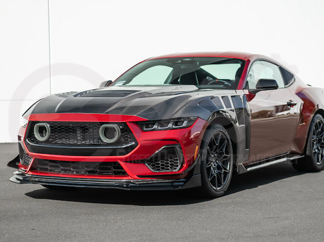 2024-UP FORD MUSTANG ECOBOOST & GT | GTV STYLE FRONT UPPER GRILLE LED AIR INTAKES